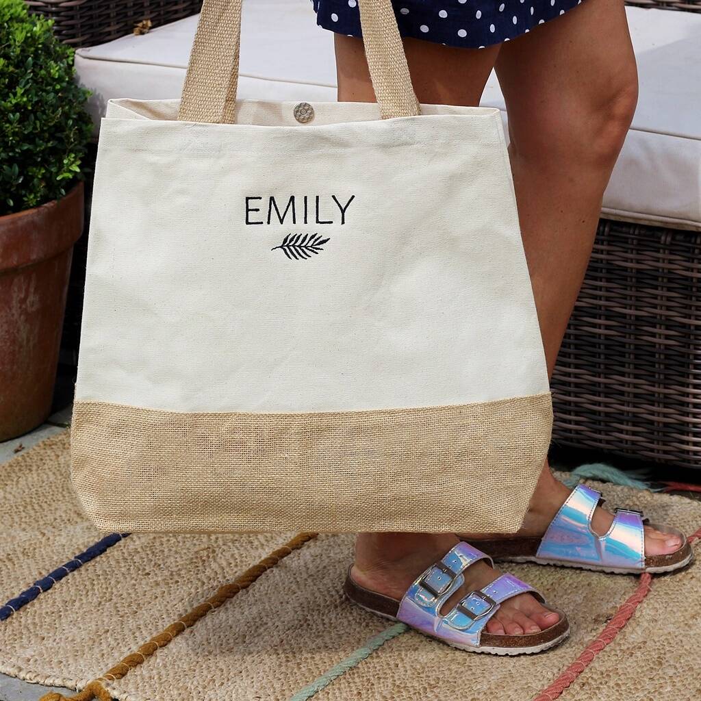Personalised Canvas And Jute Shopper